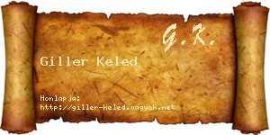 Giller Keled névjegykártya